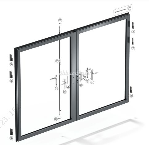 Aluminum Swing Door Hardware System Solution