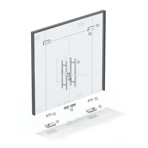 Glass Entrance Door Hardware System Solution