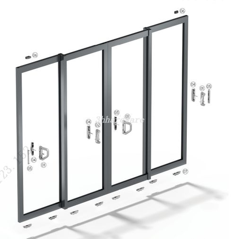 Balcony Sliding Patio Door Hardware System from China manufacturer - 3H INC.