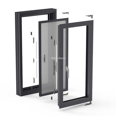 Inner Glass Outer Screen Integrated Swing Window System