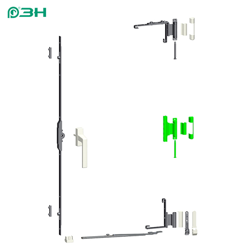 U Grooved Inwards Opening Window Hardware System