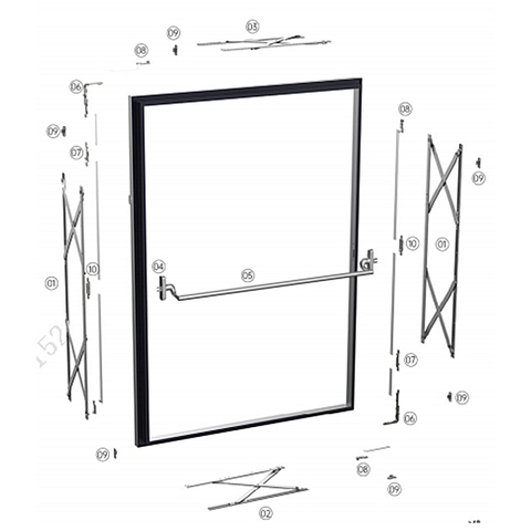 Parallel Opening Window Hardware