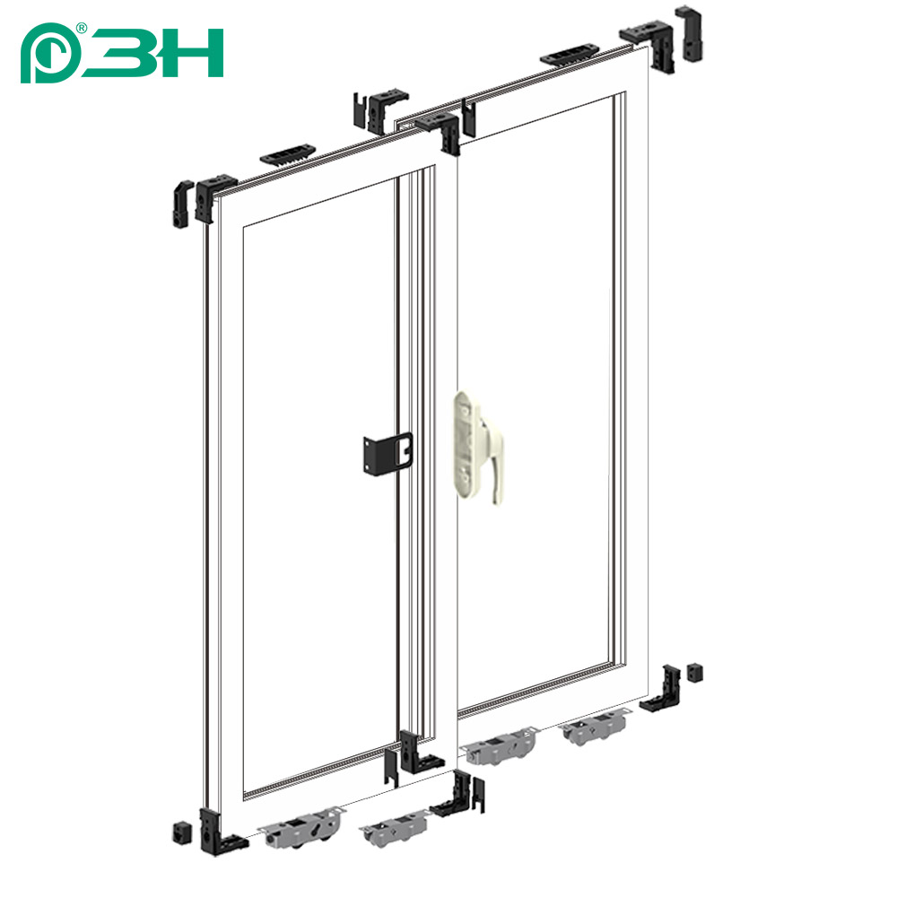 sliding window system with crescent lock sliding window system with crescent lock