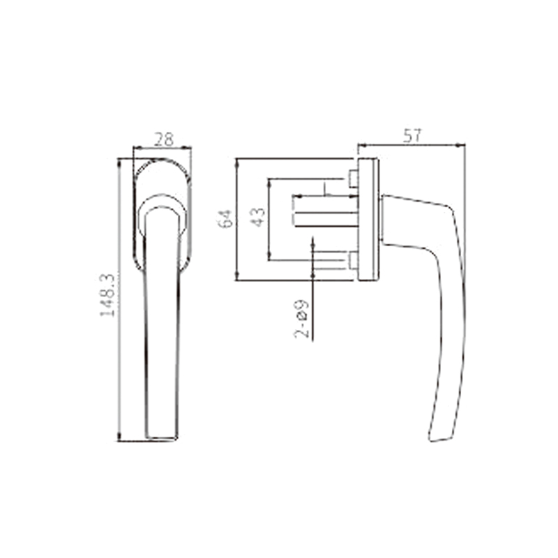 PCZ01-upvc handle 1