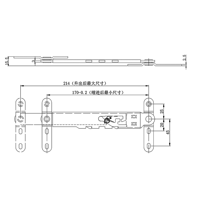WDSFB8 304SS window stay 1