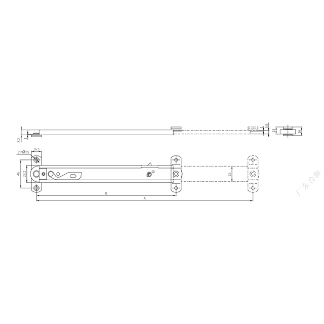 Factory-price--304SS-top-hungcasement-window-telescopic-limiter-stay-DSF12-3 Factory-price--304SS-top-hungcasement-window-telescopic-limiter-stay-DSF12-3