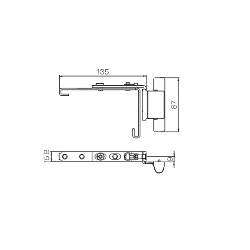 High quality upper window hinge for UPVC inward casement window PJCS03 1
