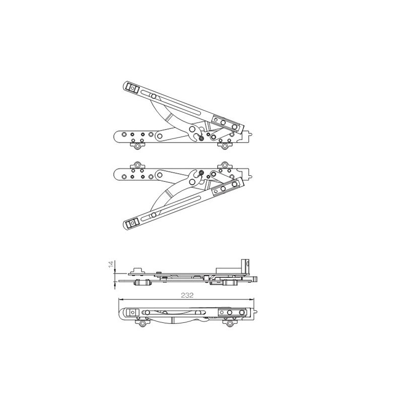 High quality window concealed hinge for UPVC inward casement window PJYC01 1