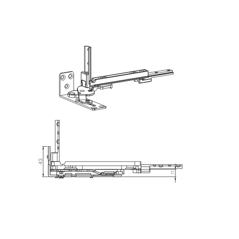 High quality window concealed hinge for UPVC inward casement window PJYC02 1