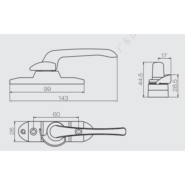 Factory-price--aluminum-alloy-sliding-door-window-crescent-lock-SB44-4
