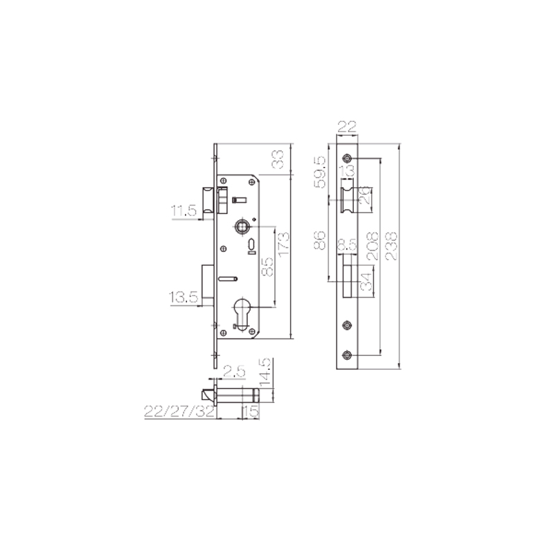 85series lock body 1