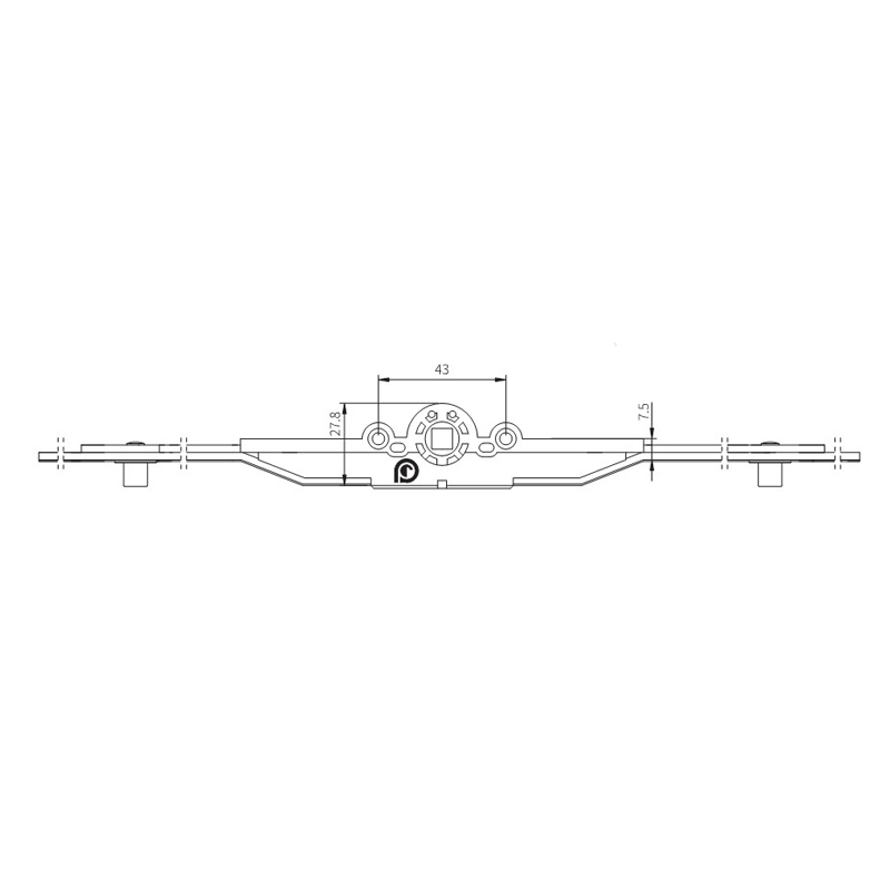 Factory price alloy transmission device UPVC espagnolette for UPVC windows and doors PCQ1001 2