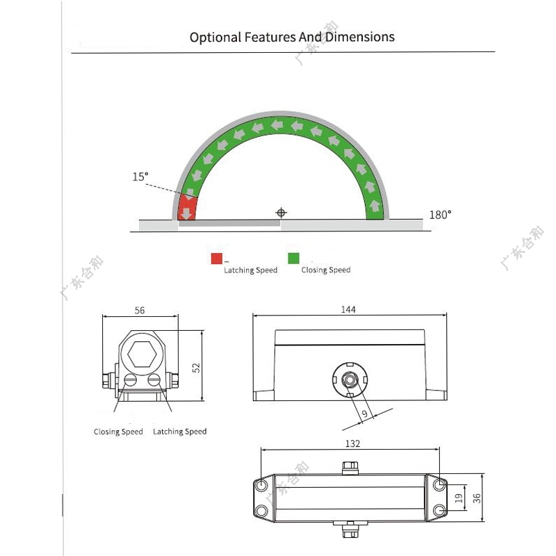 Factory Supply Ecomony standard Arm Door Closer DC-67V size2 Factory Supply Ecomony standard Arm Door Closer DC-67V size2